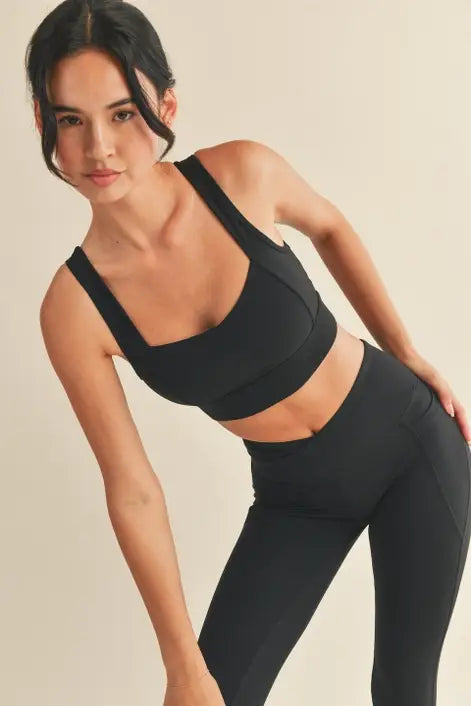 Black Under Control Bra & Legging Set: S / Black