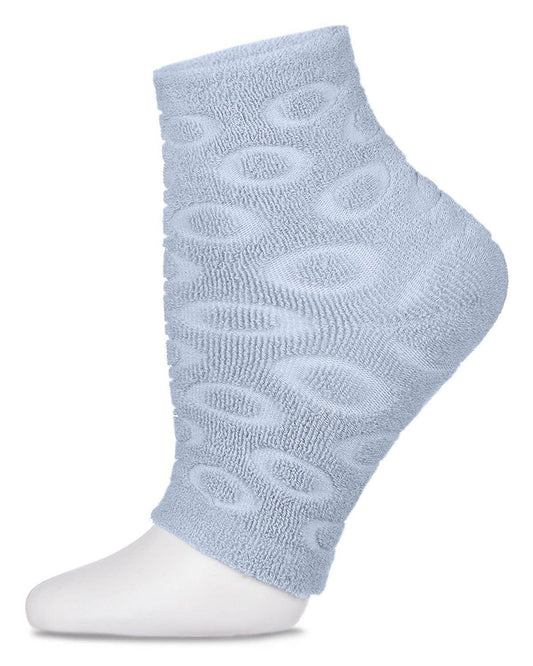Dots Gel Lined Mint Scent Cotton Blend Pedicure Sock: OS / Blue