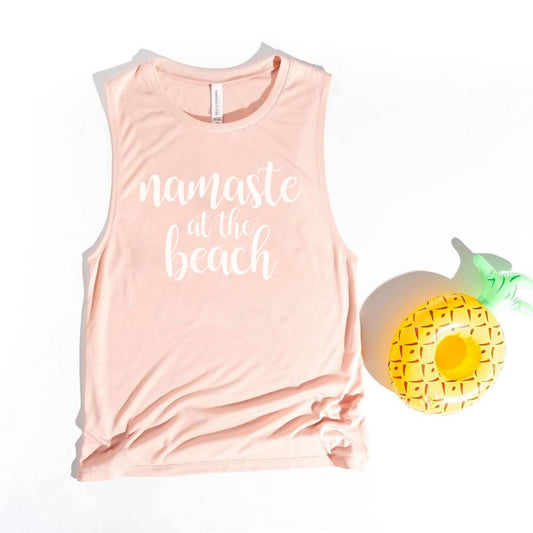 Namaste At The Beach Summer Tank Top for Yoga Lovers
