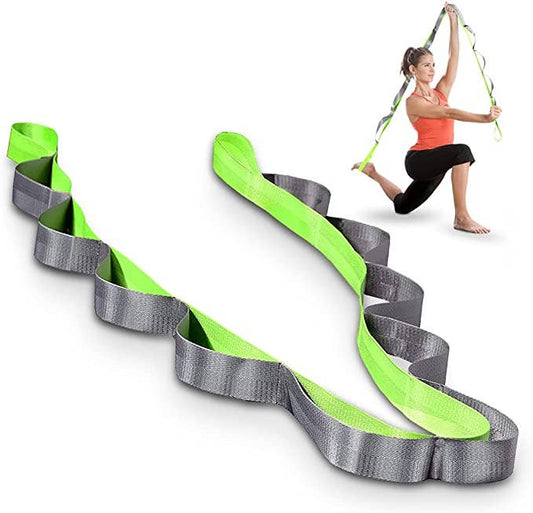 Acupoint Yoga Stretching Strap with Loops