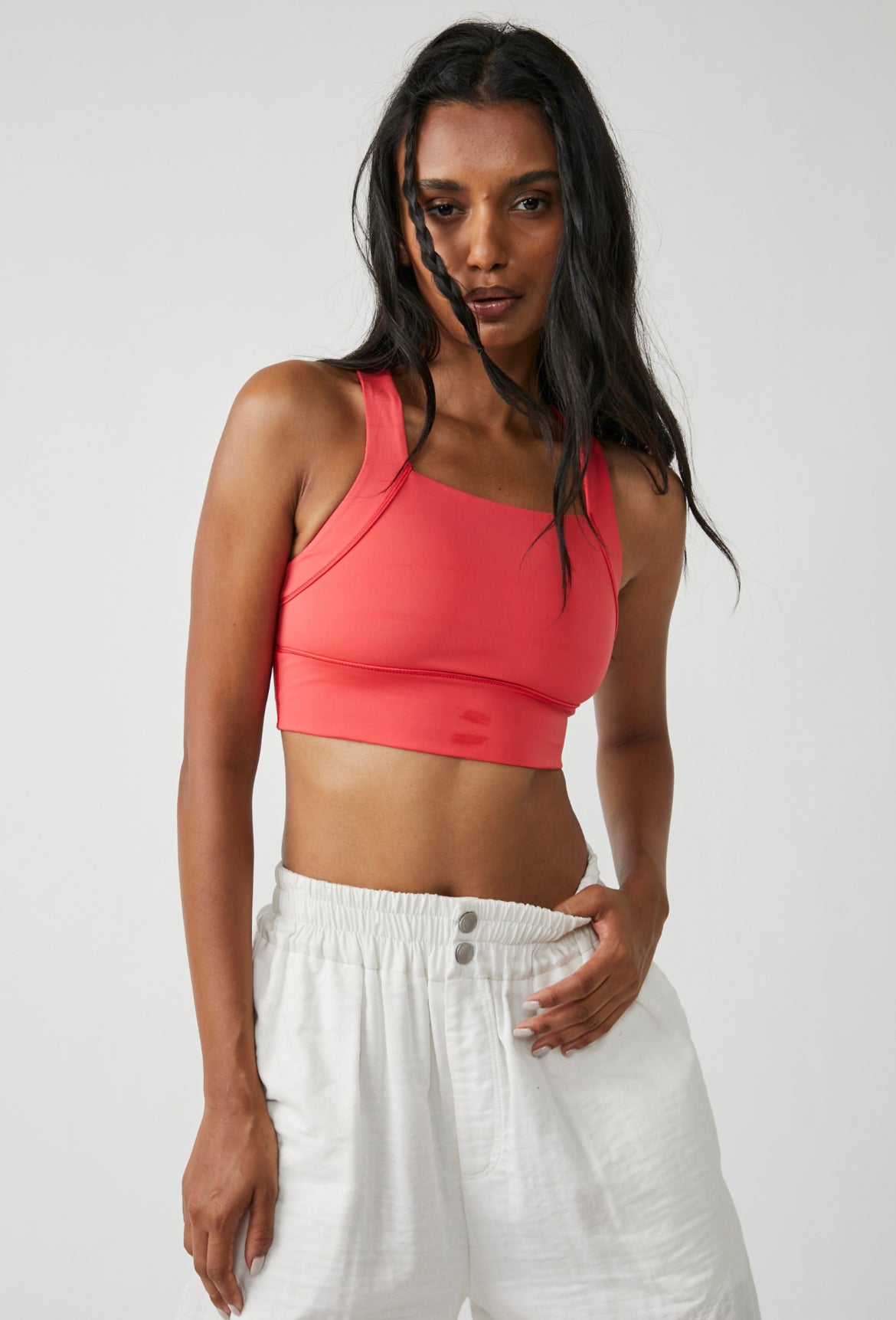 Free People FP Movement Under Control Sports Bra in Red/ Vermilion